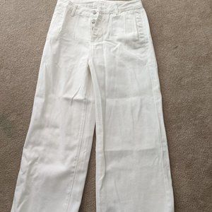 Shein Wide Leg Full Length Jeans, White, Women's Size- M (38)